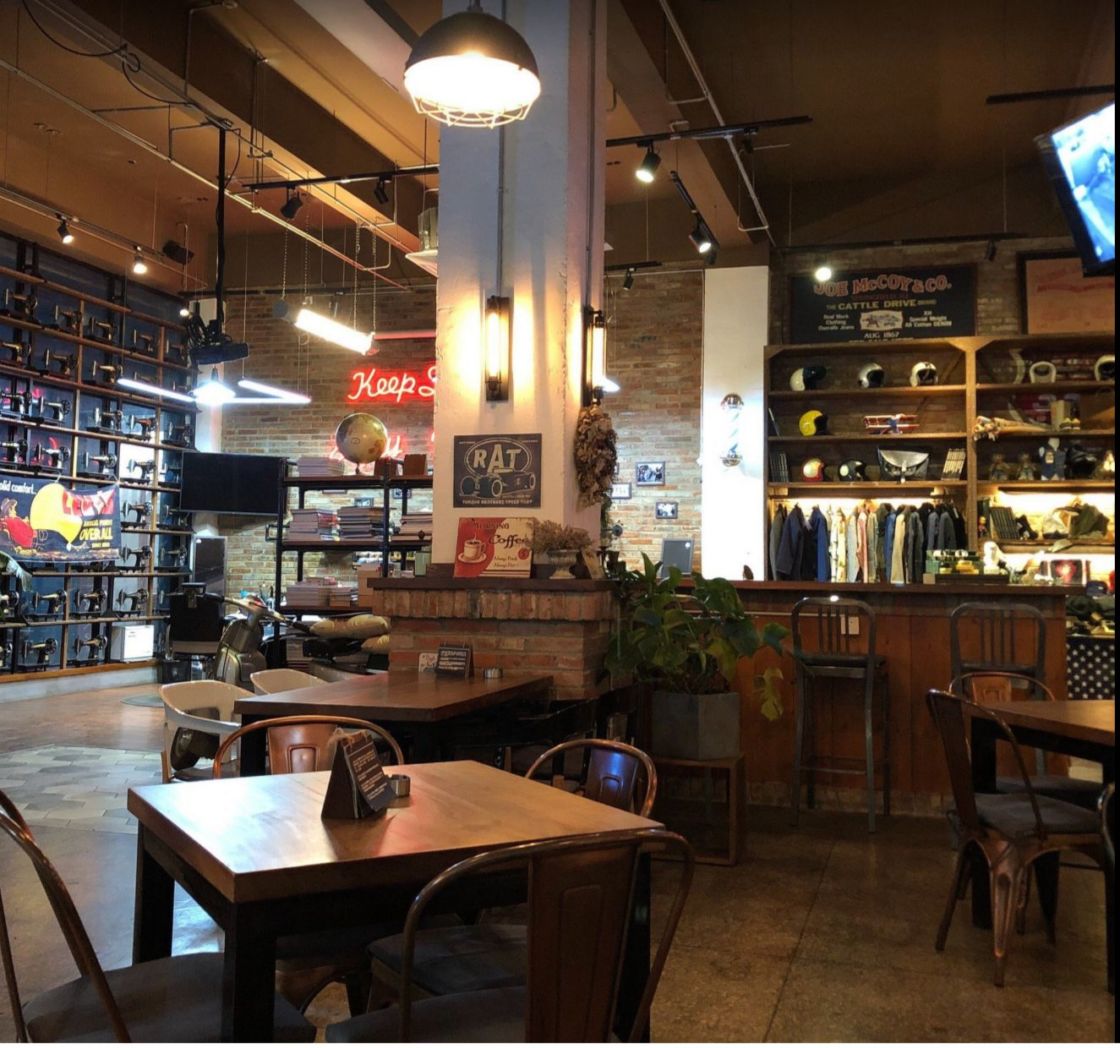 Interior seating area at UID Creative Cafe in Chengdu