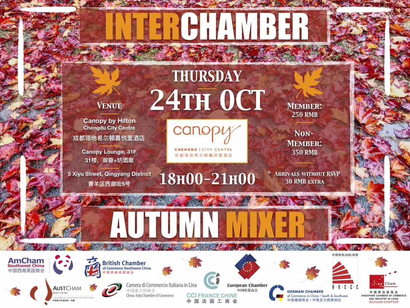 Chengdu 2019 Autumn InterChamber Mixer chengdu expat 1