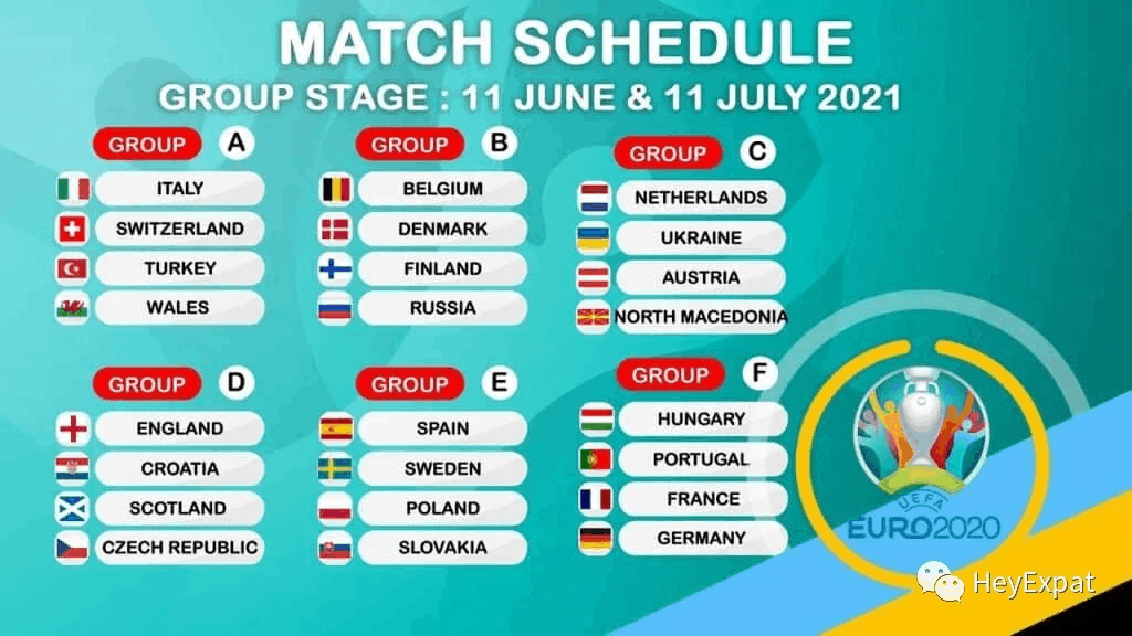 Euro match schedule 2021