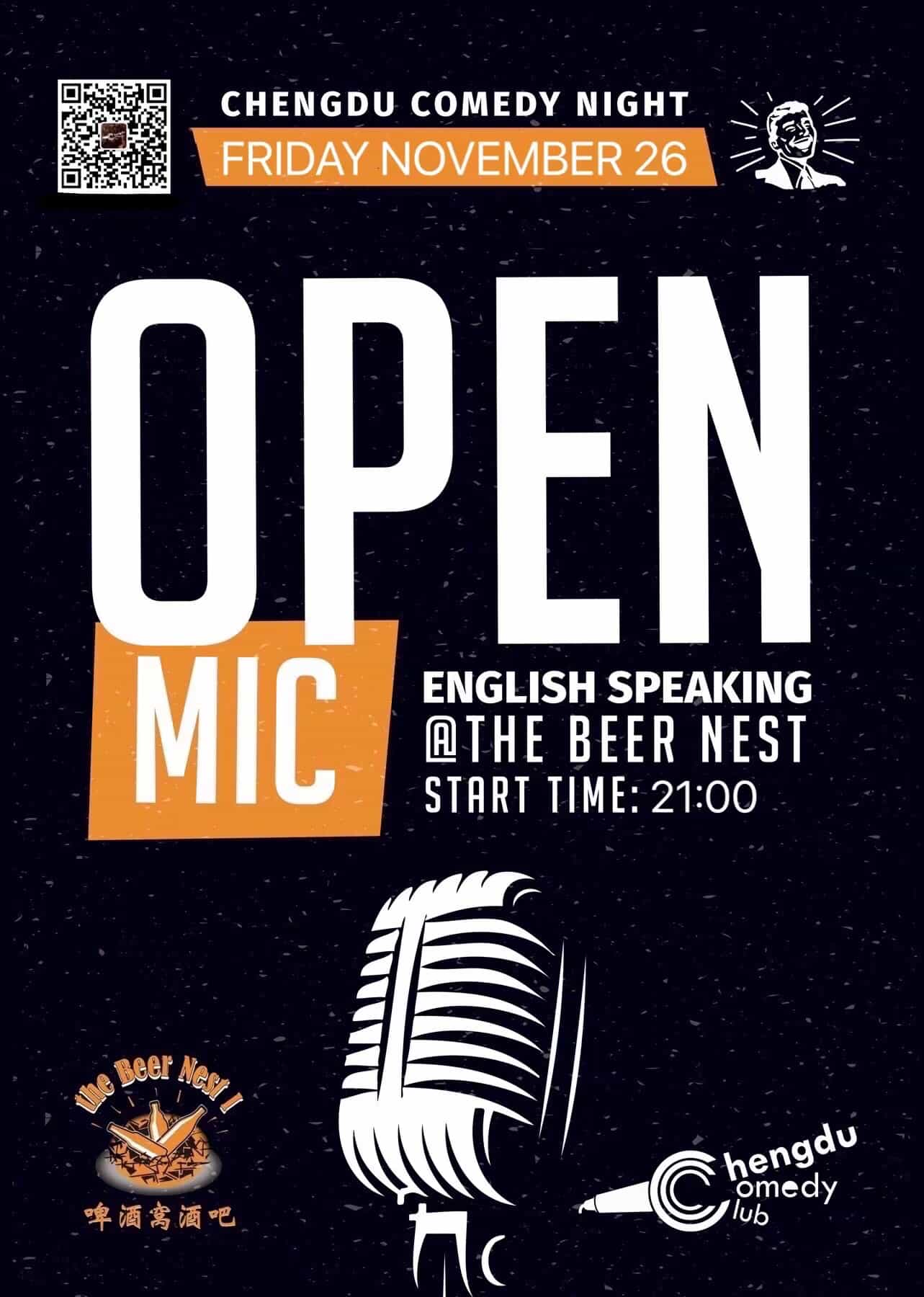 Beer Nest Open Mic Comedy November 26 chengdu expat 1