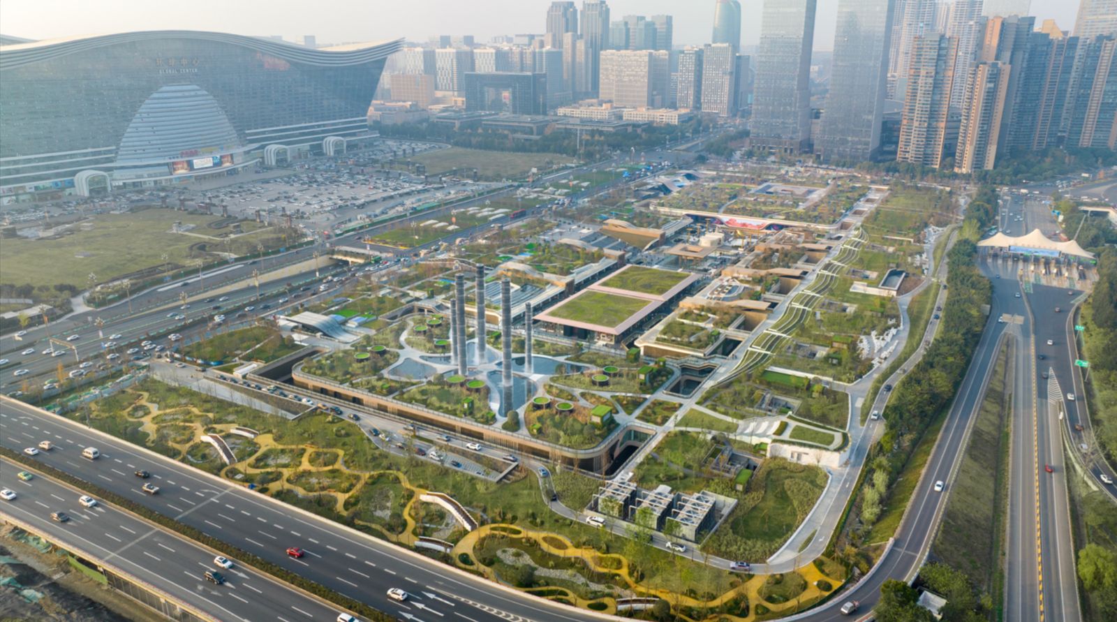 Aerial view of SKP Chengdu in Wuhou District