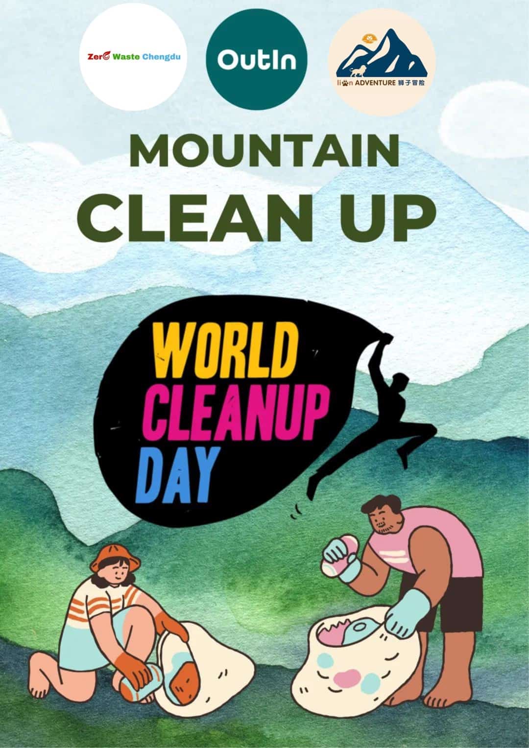 2023 World Cleanup Day Hike Clean chengdu chengdu expat 1
