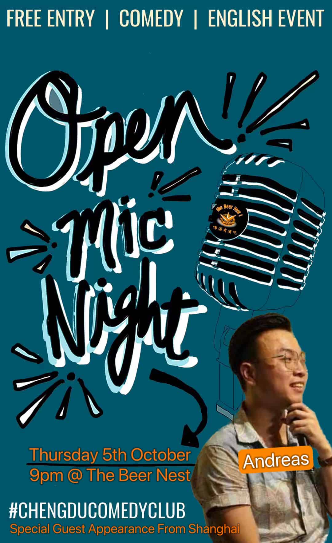 Open Mic chengdu comedy October 2023 1