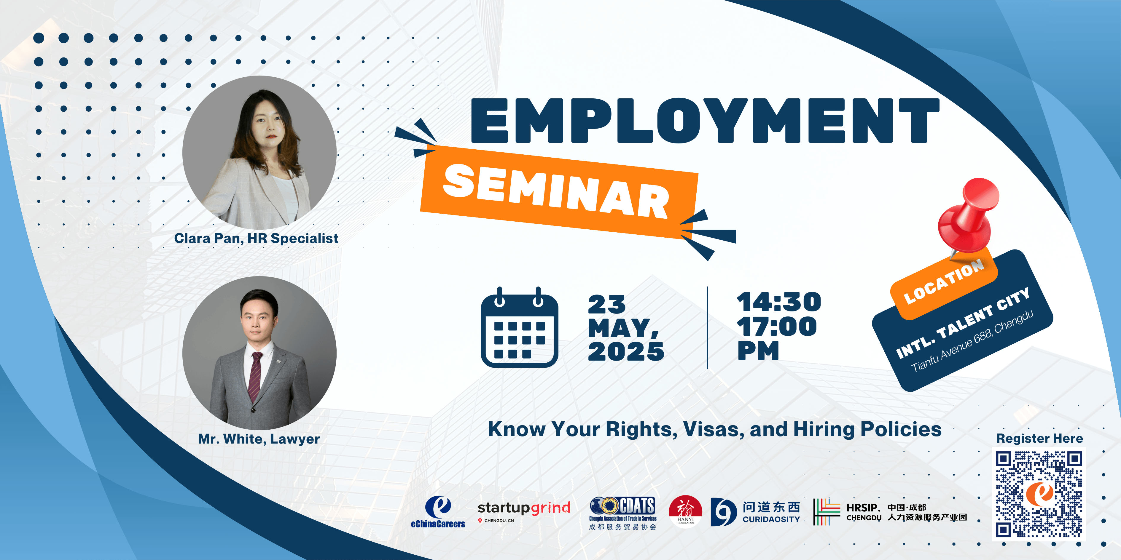 Yellow and Blue Business Seminar Banner 2