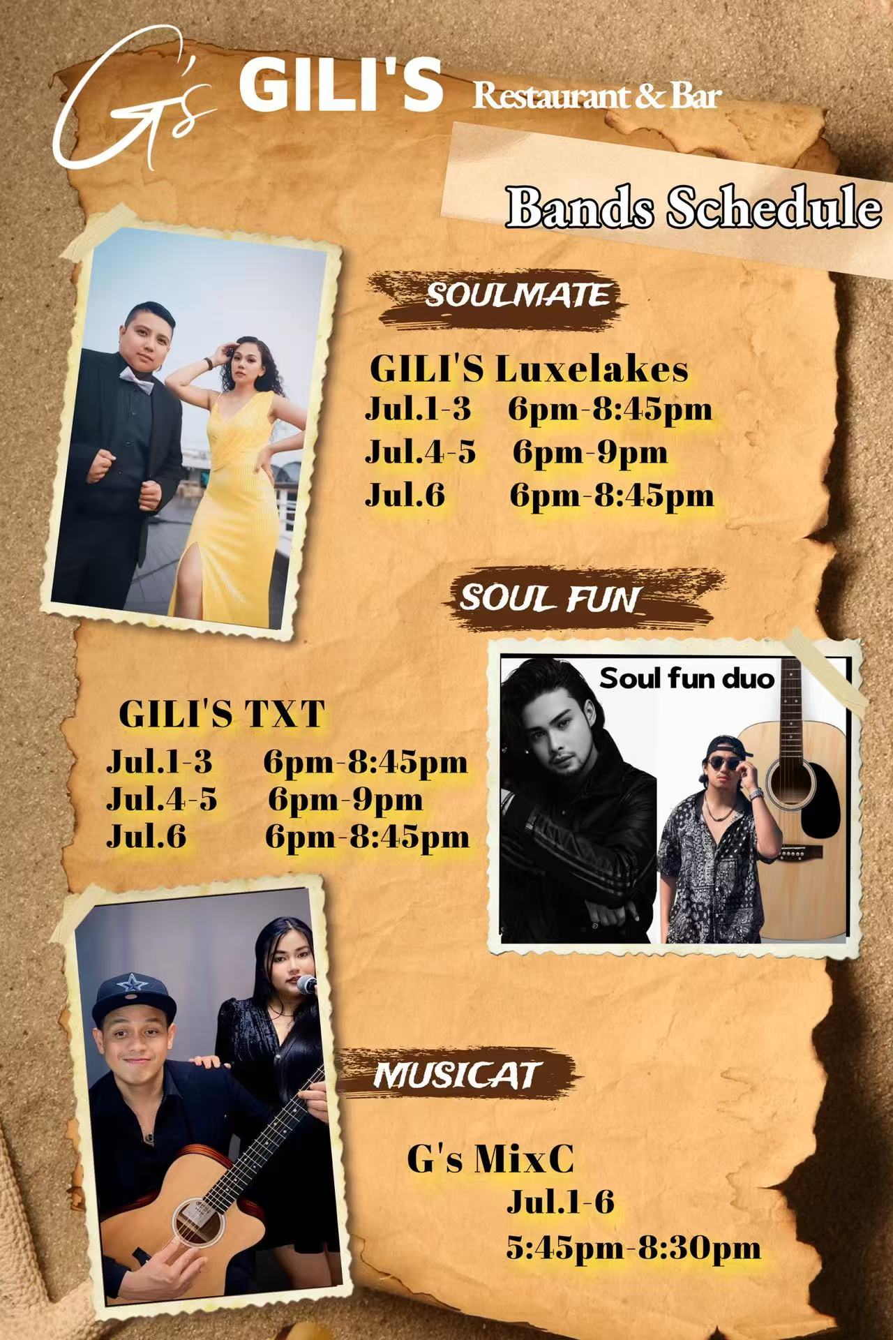 Live Music @GILIS Restaurants and Bars cdexpat 1