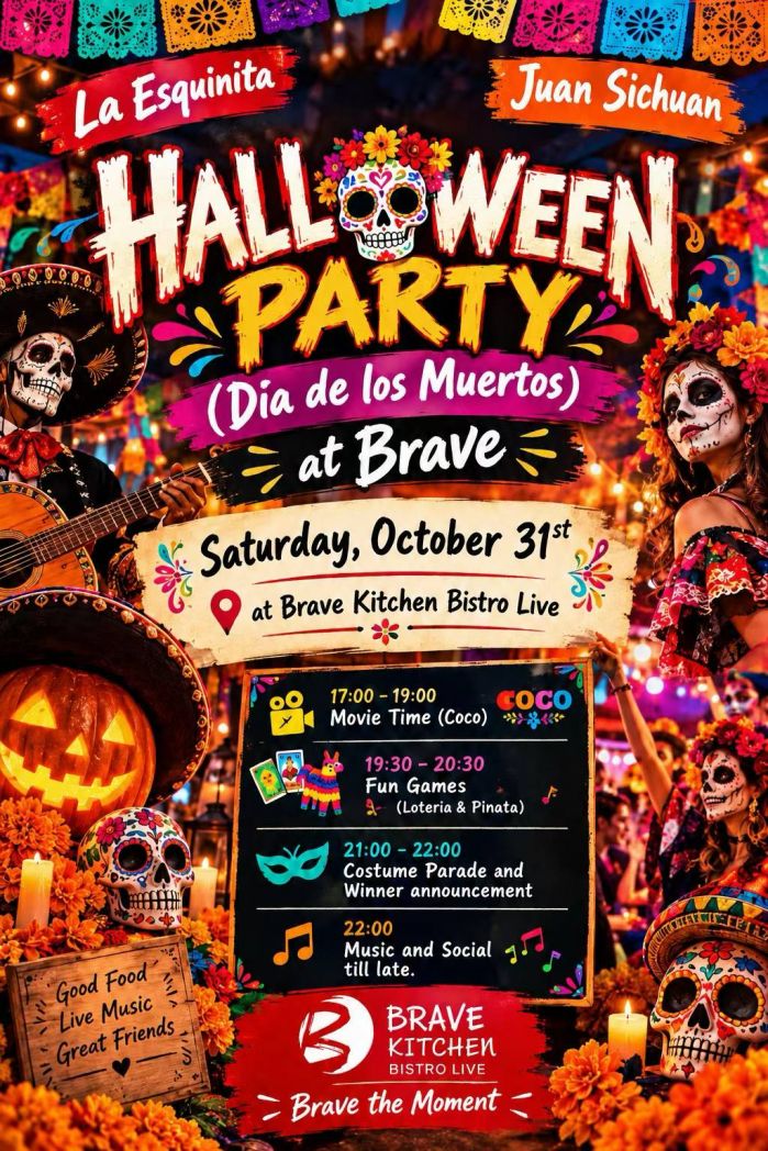 Oct. 31 Brave Halloween Party Dia De Los Muertos 1